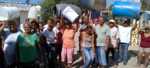 Protestas en demanda de agua