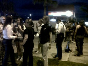Manifestantes en la Plaza Juan Barón