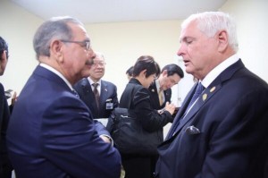 Los presidentes Danilo Medina y Ricardo Martinelli.