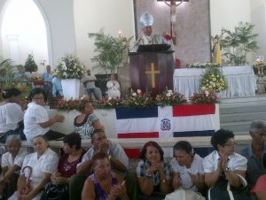 Fieles en Santiago