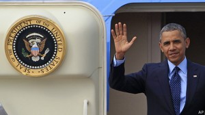 Barack Obama de viaje (AP)