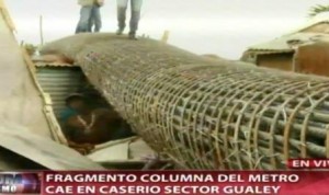Columna en construcción del Metro