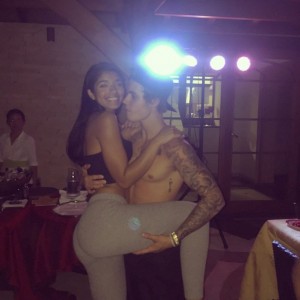 Yovanna Ventura y Justin Bieber.