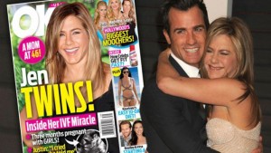 Jennifer Aniston está embarazada de mellizas a los 46 años
