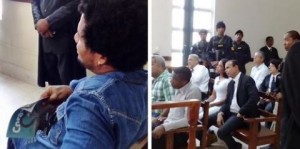 Vakeró y Martha Heredia en sala de audiencias