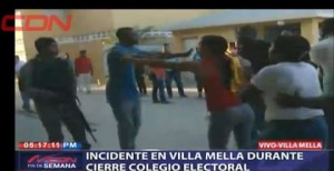 Se registra incidente en centro de votación PLD en Villa Mella