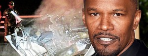 Un conductor de vehículo en llamas es rescatado Jamie Foxx