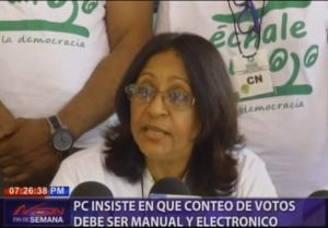 PC insiste conteo de votos debe ser manual y electrónico