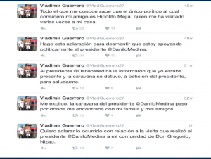 Vladimir Guerrero desmiente que apoye a Danilo Medina 