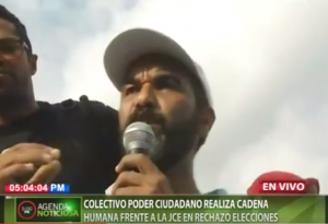 Poder Ciudadano realiza cadena humana frente a la JCE en rechazo resultado de las elecciones 
