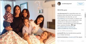 La presentadora Caroline Aquino dio a luz