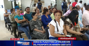 VENCE EL PLAZO PARA LA VALIDACION DEL PASAPORTE DE MANERA GRATUITA.