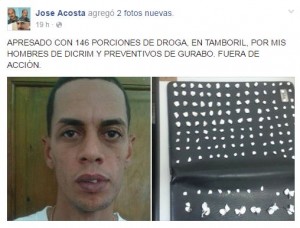 General PN publica en su cuenta de Facebook detenciones de presuntos delincuentes 