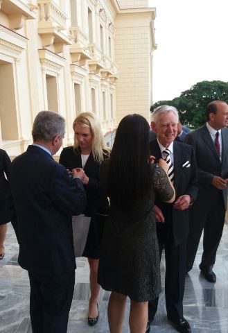 Visitantes al Palacio Nacional