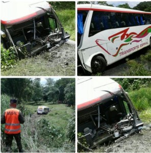 Al menos 19 heridos por accidente de autobús en autopista Duarte