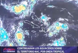 Continuarán los aguaceros sobre el territorio nacional por onda tropical