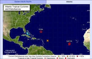 ONAMET vigila tormenta Gastón y activa zona de aguaceros