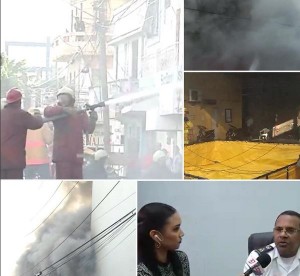 Está totalmente controlado incendio consumió varias tiendas en avenida Duarte
