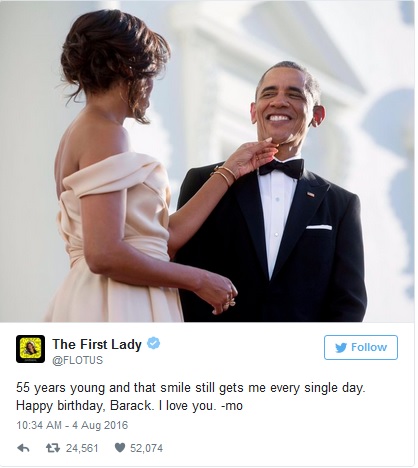 Mensaje de amor de Michelle Obama