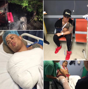 Artista urbano “Súper Nuevo” sufre aparatoso accidente de tránsito junto a sus acompañantes