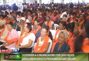 Destituyen cuatro organizadores por caso falsos graduandos en acto de Alfabetización