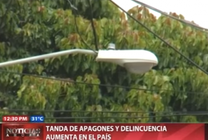 Tanda de apagones y delincuencia aumenta en el país