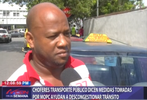 Choferes transporte público dicen medidas MOPC ayudan a descongestionar tránsito