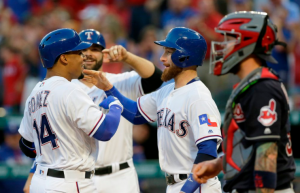 Gómez y Beltré se vuelan la cerca y Texas apalea a Cleveland