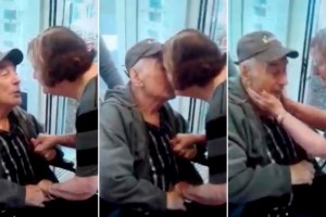 El reencuentro de una pareja de ancianos luego de ser obligados a vivir separados