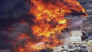 Incendio de una favela que deja sin hogar a más de 500 familias en Sao Paulo