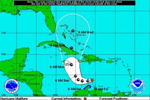 Huracán Matthew alcanza categoría 3 a su paso por el mar Caribe