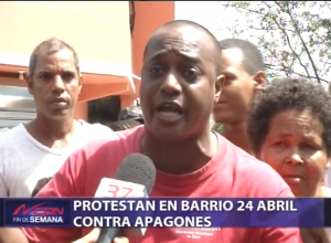 Protestan en barrio 24 Abril contra apagones