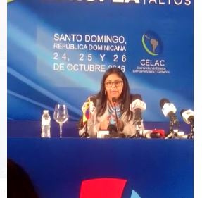  
Canciller venezolana dice juicio político no existe y no se puede llevar a cabo
