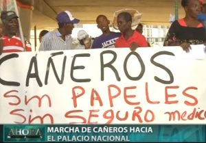 Marcha de cañeros hacia el Palacio Nacional 