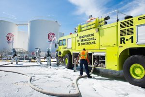 Realizan simulacro de respuesta a incendios en aeropuerto Punta Cana