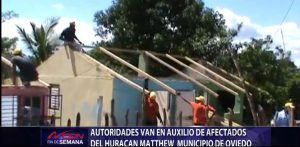 Autoridades van en auxilio de afectados del Huracán  Matthew  en Oviedo