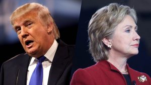 Trump rebasa a Clinton por un punto en un sondeo a siete días de los comicios