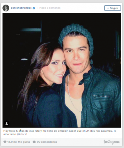 Brandon Peniche junto a su futura esposa Krystal