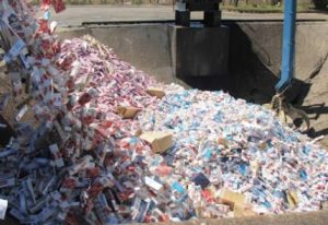 Aduanas destruye 60 millones de cigarrillos falsificados