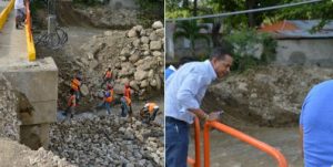 Restablecen paso por puente de Jacagua en Santiago