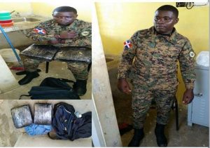 Detienen en Montecristi a sargento ERD con una paca de marihuana