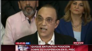 Quique Atún expresa que no acata  Suspensión del PRSC