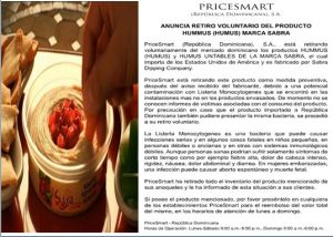 PriceSmart retira Humus y Humus Untable de forma preventiva por bacteria