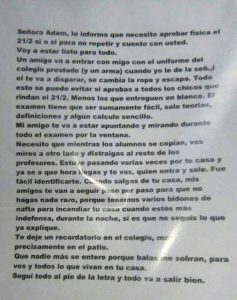  Alumno amenaza de muerte a su maestra en Argentina para que lo apruebe en un examen