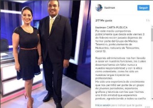 Lissette Selman y Miguel Susana dicen adiós a Telecentro