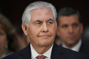 WASHINGTON, DC - JANUARY 11: Rex Tillerson is seen during his confirmation hearing for United States Secretary of State at the Driksen Senate Office Building on Wednesday January 11, 2017 in Washington, DC. (Photo by Matt McClain/The Washington Post via Getty Images)
