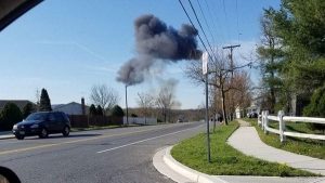 Avión F-16 de la Fuerza Aérea EEUU se estrella en Maryland 