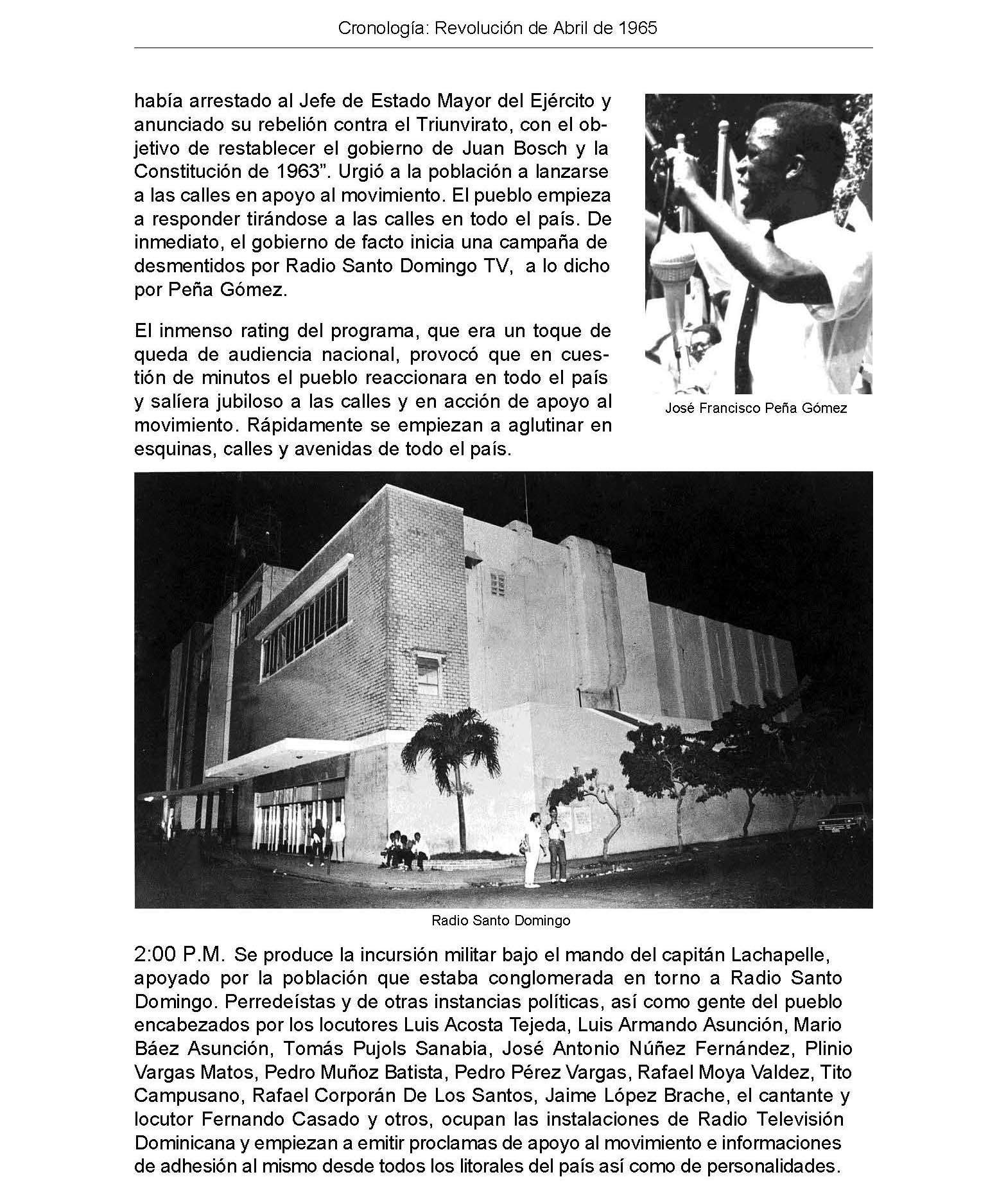 Archivo General de la Nación publica Cronología de Revolución de Abril