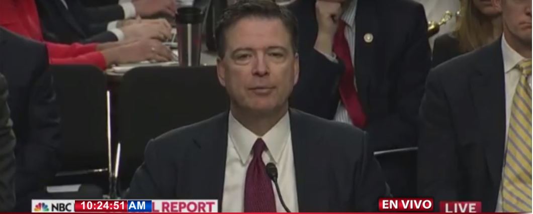 Jame Comey testifica ante el Congreso EEUU
