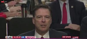 James Comey: “no soy yo quien debe decir si el presidente Trump intentó interferir investigación”